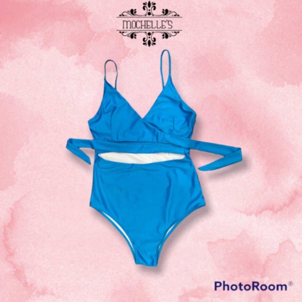 Blue One Piece Swim Suit